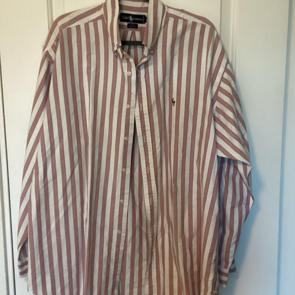 Ralph Lauren Men's Striped Button Down Shirt XL